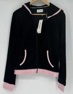 Juicy Couture SWEETHEART FELPA CON CAPPUCCIO IN VELLUTO DI COTONE X-Large. Prezzo consigliato $109 - Foto 1 di 5