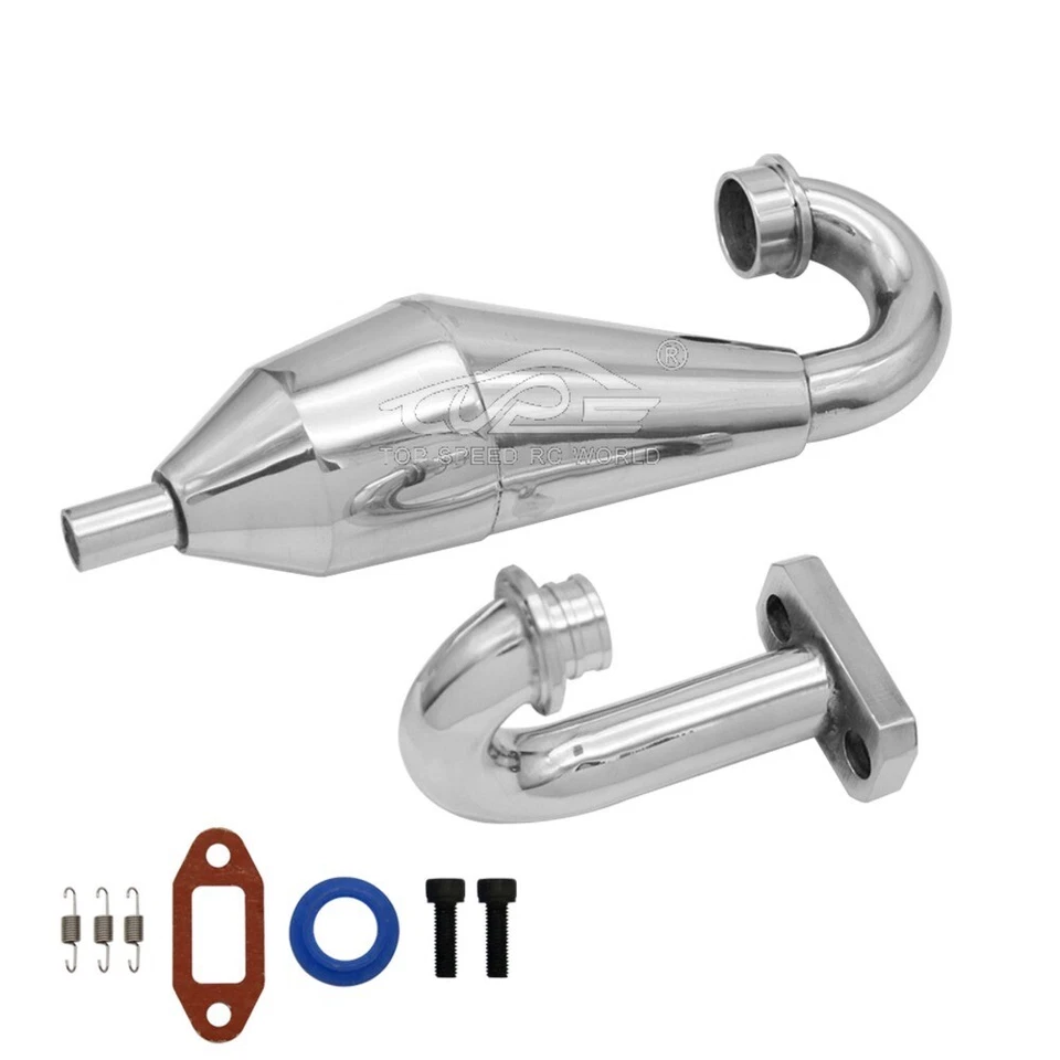 Aluminum Exhaust Pipe Kit In US For 1/5 HPI RV KM Baja 5B SS 5T 5SC TRUCK RC CAR - Image 1 of 4