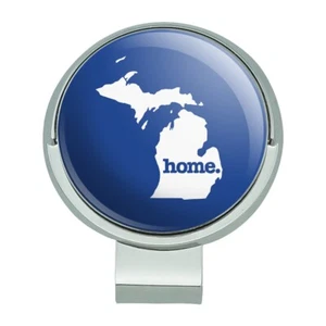 Michigan MI Home State Solid Navy Blue Golf Hat Clip With Magnetic Ball Marker - Picture 1 of 6