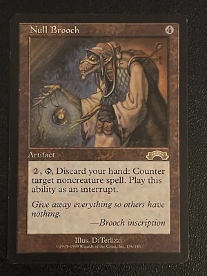 Null Brooch MtG Magic the Garthering Exodus Artifact Rare - Image 1 of 2