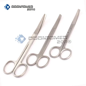 3 Operating Scissors 4.5"+5.5"+6.5" Curved Sharp Blunt Surgical Instruments - Picture 1 of 3