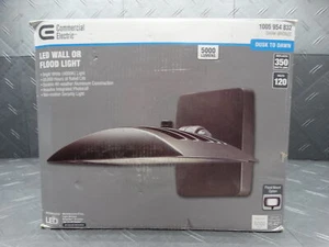 Commercial Electric LED Bronze Outdoor Wall/Flood Light 5000 Lumens - Picture 1 of 6