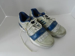 ADIDAS TS GILBERT ARENAS TEAM SIGNATURE 070308 US Sz 7 1/2 WHITE Gray & BLUE Vtg - Picture 1 of 4
