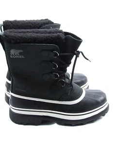 Sorel Caribou Boots Mens Size 10 WP Waterproof Black Winter Rubber NM1000-016 - Picture 1 of 9