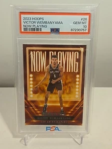 2023-24 Panini NBA Hoops - Now Playing #26 Victor Wembanyama PSA 10 - Picture 1 of 2