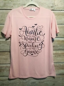 Peach Pink Aunt Auntie T shirt size M - Bild 1 von 1