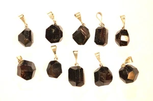 Andradite Garnet Pendant 1" Sterling Root Chakra Reiki Metaphysical Gem Stone - Picture 1 of 4