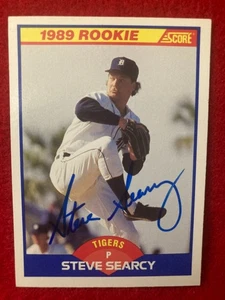 Steve Searcy 1989 Score #627 Detroit Tigers SIGNED Card Rookie - Picture 1 of 4