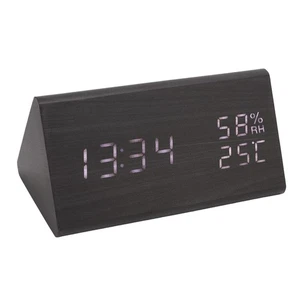 Digital Alarm Clock Humidity Display Triangular Digital Clock For Bedroom - Picture 1 of 12