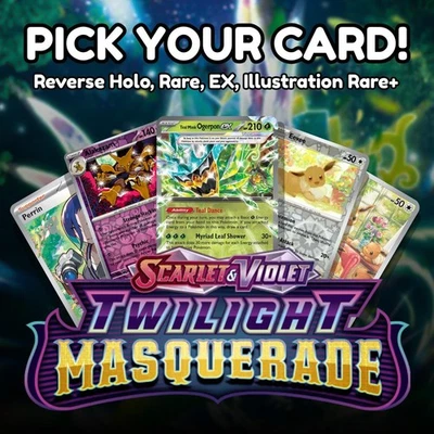 Twilight Masquerade - Choose Your Card - Reverse Holo, Rare, EX - NM - Image 1 of 2