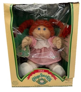 Coleco 1984 Cabbage Patch Kids #3900 bambola bambina capelli rossi occhi blu Addy Trixie - Foto 1 di 9