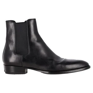 Saint Laurent Wyatt Chelsea Boots In Leder Herren Schwarz Größe 42 - Bild 1 von 12