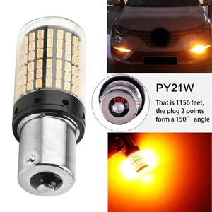 BAU15S 7507 Turn Signal Light PY21W 5009 Canbus No-Error-Led Bulb Amber Blinker - Picture 1 of 12