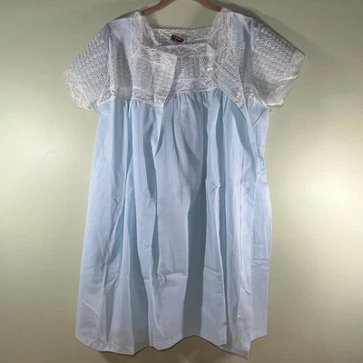 Juego de camisón y bata Young Dimensions by Saks Fifth Avenue vintage de encaje azul S Foto 1 de 4