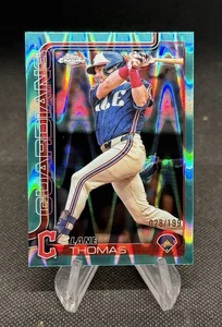 2025 Topps Chrome Lane Thomas 52 Aqua Raywave Refractor /199 Cleveland Guardians - Bild 1 von 1