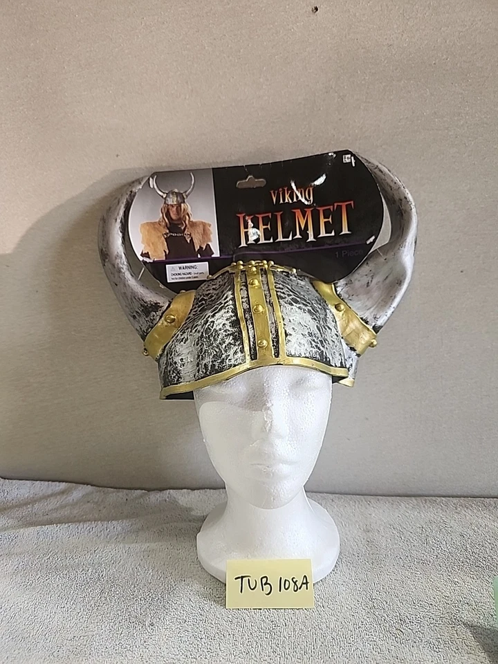 Acessório fantasia capacete de vinil viking - Imagem 1 de 4