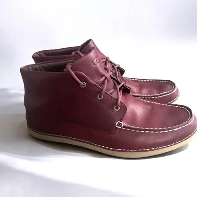 UGG Australia Men’s Burgundy Leather Chukka Boots size 12 - Image 1 of 4