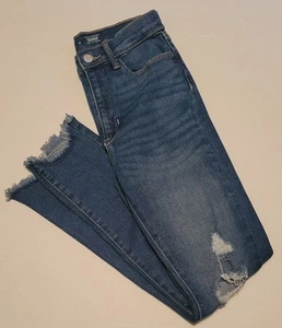 Old Navy Jeans Rockstar Jeggings Distressed Stretch Girl's Size 12 - Picture 1 of 6