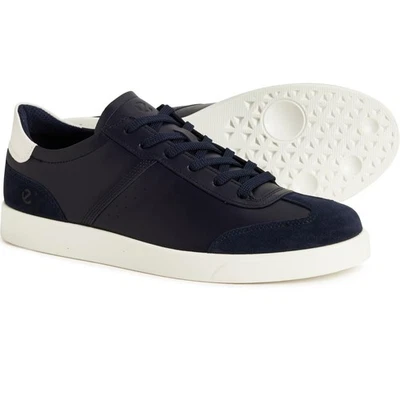 ECCO Street Lite Leather Sneakers Shoes for Men, Black (Pick a Size) New w/ Box - Image 1 of 4