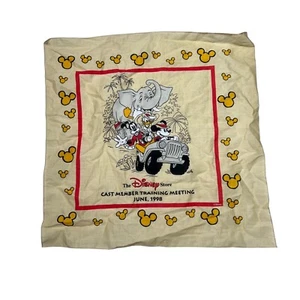 Disney Store VTG Cast Member Training Meeting 1998 Bandana Handkerchief 21x21 - Picture 1 of 6