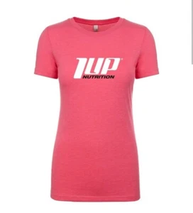 NEW!! 1UP NUTRITION: Vintage Baby Pink Crew Neck Logo T- Shirt, Size SMALL - Bild 1 von 5