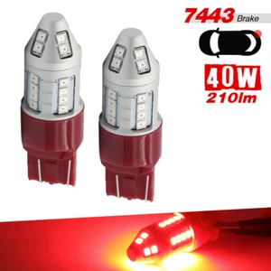 2x 7443/7440 LED Red Light Bulbs for Brake/Tail/Stop Lights, Plug and Play - Bild 1 von 5