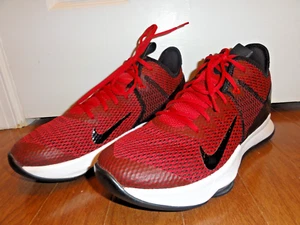 Nike LeBron Witness 4 IV Sneakers Basket Rosso/Nero TAGLIA 10 Uomo - Foto 1 di 23