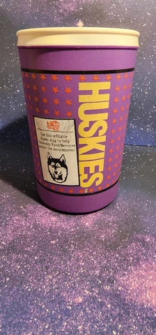 Vtg University of Washington UW Huskies Football Plastic Tumbler Mug Aladdin Cover
