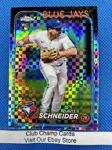 2024 #290 Davis Schneider Topps Chrome Baseball X-Fractor RC Blue Jays - Foto 1 di 2