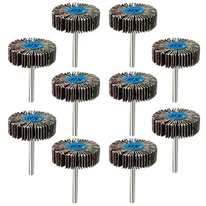 10x Flap Wheel for Dremel Rotary Tool 80 Grit Paint Rust Sanding Polishing Disc - Picture 1 of 6