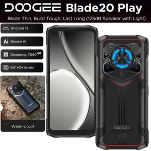Unlocked DOOGEE Blade 20 Play 5G AI Rugged Phone Android 15 Waterproof Mobile - Picture 1 of 24