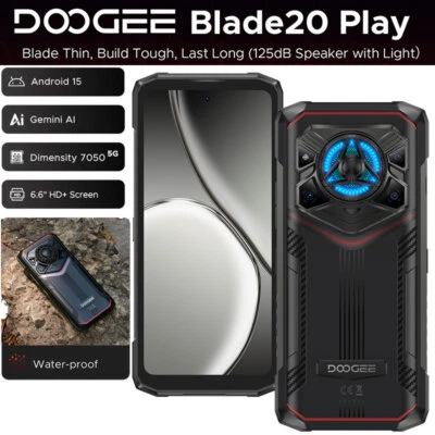 Unlocked DOOGEE Blade 20 Play 5G AI Rugged Phone Android 15 Waterproof Mobile - Image 1 of 4