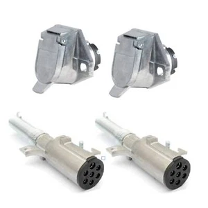 2 pack of 7-Way Electrical Plug with Spring Guard with 7-Way split pin Socket 2 - Bild 1 von 5