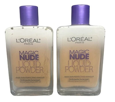 2 L'oreal Paris Magic Nude Liquid Powder Skin Perfecting Makeup 318 Natural Buff - Image 1 of 4