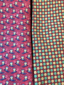 Vineyard Vine Silk Ties Lot of 2 Shot Skis Lemon Lime Red Green Yellow Blue NWT - Picture 1 of 5