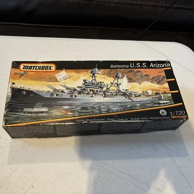 Matchbox BATTLESHIP USS ARIZONA 1/720 Scale Plastic Model Kit UNBUILT (Read) - Image 1 of 4