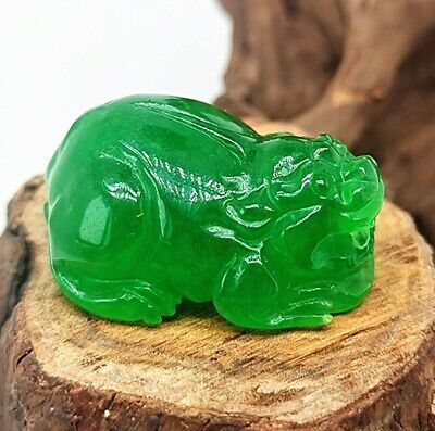 Chinese Green Jadeite Jade Handwork Collectible Brave Troops Amulet Pendant A1Z • 0.33$