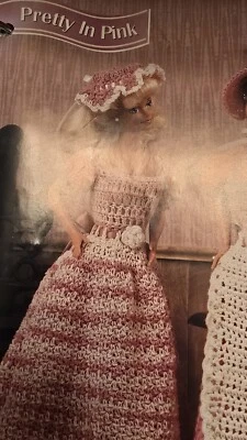 Annie's FASHION Doll CROCHET CLUB PATTERN Pretty In Pink - Image 1 of 3