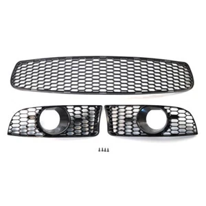 Parachoques delantero estilo panal negro brillante rejilla antiniebla para BMW E90 E92 E93 M3 - Imagen 1 de 6