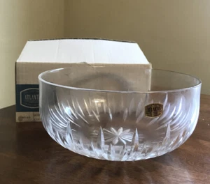 ATLANTIS Hand Blown & Cut For Blown Full Lead Crystal Bowl Crisal Portugal - Picture 1 of 9