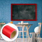 5M Scalloped Bulletin Board Borders Self Adhesive Blackboard Sticker (Red)-DI