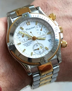 Orologio Philip Watch Sea Horse 200m Chronogaph rattrappante Cal.Eta 251.262 - Foto 1 di 11