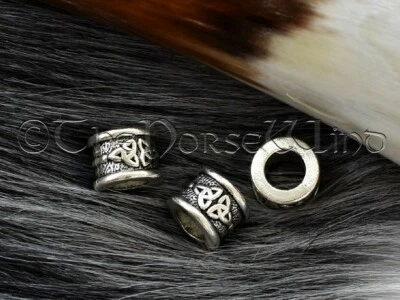 Wikinger Bartperle 4 Haarperlen Bartring Bartschmuck Mittelalter Keltisch Asatru - Bild 1 von 4