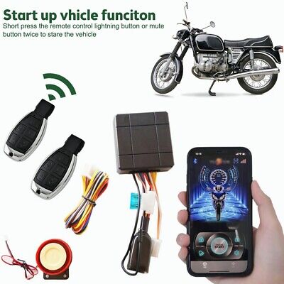Motorcycle Alarm Anti-theft System Vibration APP Remote Control Engine Start NEW • 23.95€