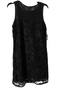 INC International Concepts Black Lace Dress size 6 NWT - Picture 1 of 3