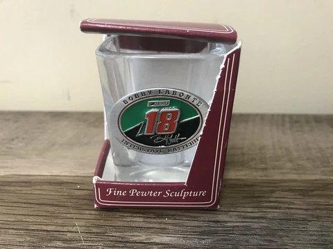 *Vintage NEW 1996 Square Shot Glass Nascar Interstate Batteries #18 Bobby LaBont Cover