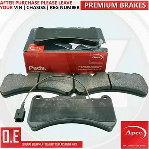 Para Maserati Ghibli Quattroporte Frente Apec Pastillas de Freno Sensor Desgaste - Imagen 1 de 3