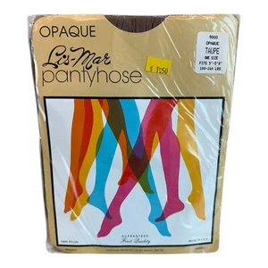 Vintage Lis-Mar Opaque 100% Nylon Pantyhose One Size Taupe 1st Quality USA - Picture 1 of 2