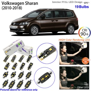 19 Bulb LED Interior Light Kit for VW Sharan 7N 2010-2018 Xenon White Dome Light - Picture 1 of 8