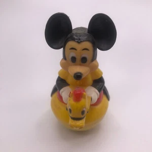 De colección década de 1970 Gabriel Walt Disney Mickey Mouse en un caballo Weeble Bamboleo - Imagen 1 de 5